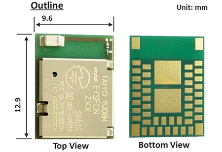 Imagen del módulo con Bluetooth Smart EYSFCNZXX de Taiyo Yuden