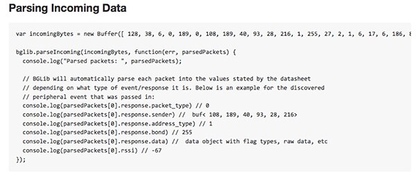 Image of parsing Bluetooth incoming data