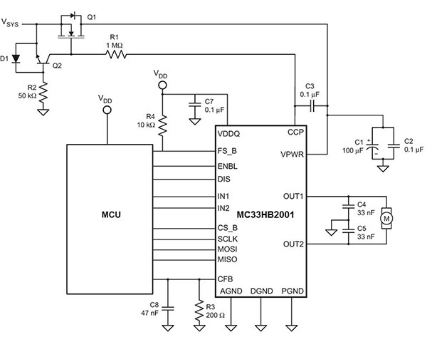 Diagram of NXP MC33HB2001