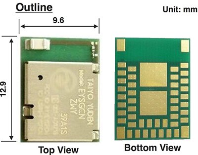 Taiyo Yuden’s Bluetooth Smart module packs a pre-certified solution into a 12.9 by 9.6 mm package.