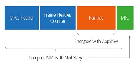 Image of encryption of LoRaWAN packets