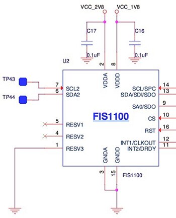 Diagram of ON Semiconductor FIS1100 integrated sensor