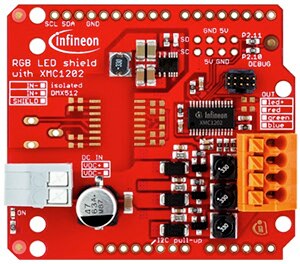 Image of Infineon’s XMC1202 RGB LED Shield