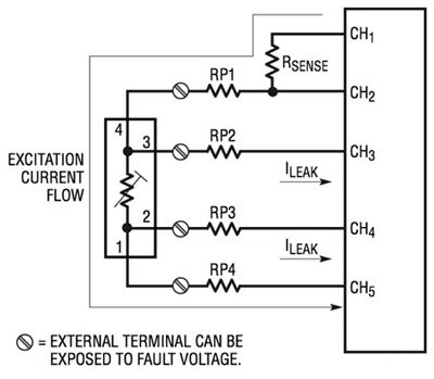 Diagram of conventional 4-wire RTD