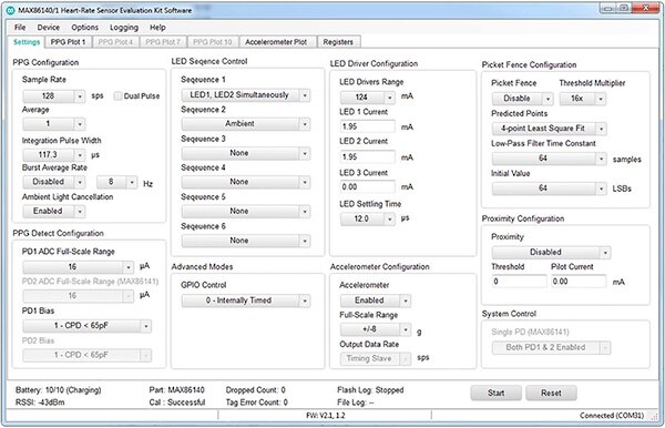 Image of Maxim Integrated Windows software program (click to enlarge)