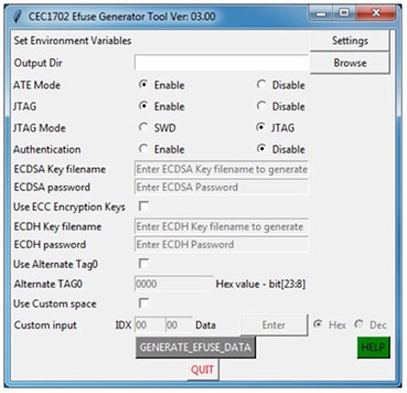 Image of Microchip Efuse generator software