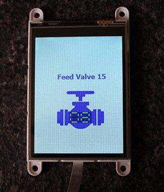 Image of gen4-IoD display in use receiving data from Adafruit.IO