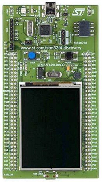 STMicroelectronics 的 STM32F429 探索套件圖片