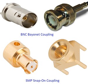 Image of bayonet and snap-on couplings