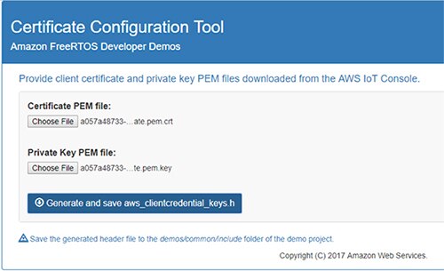 Image of certificate and private key that are generated in AWS