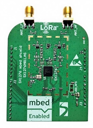 Semtech 的 SX1276MB1LAS LoRa 收发器模块的图片