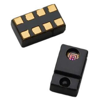 Broadcom 的 APDS-9960 採用緊湊型表面黏著 SMD-8 封裝示意圖