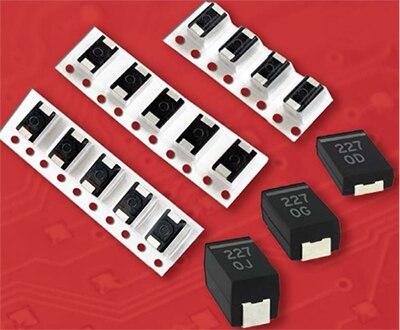Image of ECAS polymer aluminum capacitors packaging