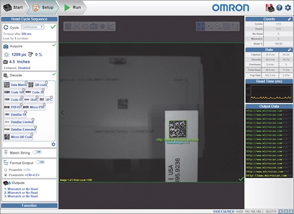 Omron 的 WebLink 用户界面图片（点击放大）