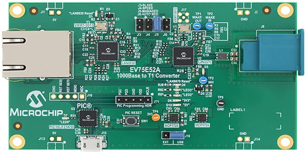 Image of Microchip EV75E52A EVB-LAN8870-MC evaluation board