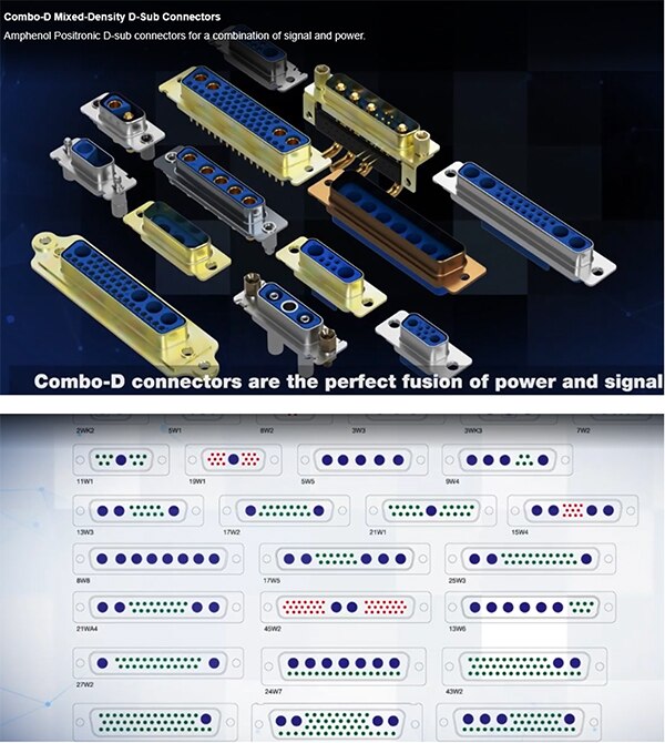 Image of Combo-D subminiature connector style (click to enlarge)