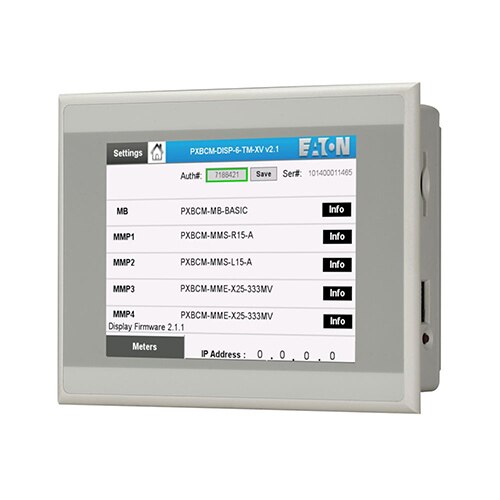 Image of Eaton PXBCM-DISP-6-XV touchscreen display