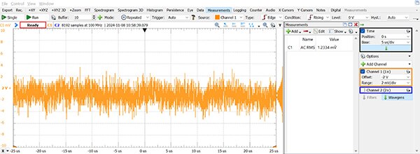 Image of plot of a 2 VDC signal (click to enlarge)
