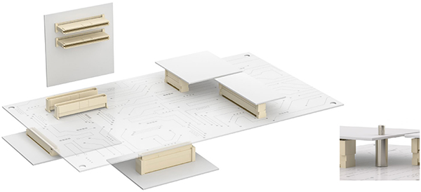 다양한 메자닌 실장 PC 기판 이미지