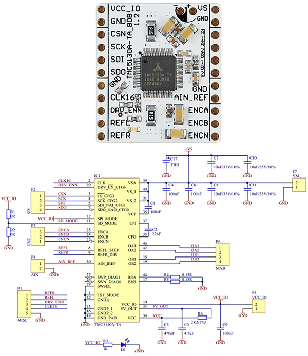 Analog Devices TMC5130A-BOB 이미지 및 다이어그램(확대하려면 클릭)