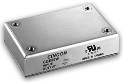 CQE50W Series DC/DC Converters with 4:1 Input and Single Regulated Outputs - Cincon