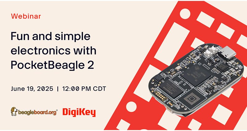 Image of Webinar – Fun and Simple Electronics with PocketBeagle 2