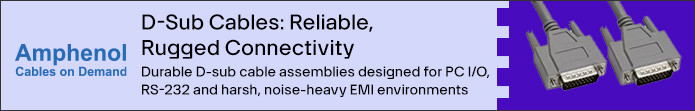 Image of Amphenol ACS - Cables On Demand D-Sub Cable Assemblies Banner