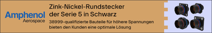 Image of Amphenol Aerospace Series Five Black Zinc-Nickel Circular Connectors Banner