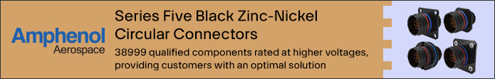 Image of Amphenol Aerospace Series Five Black Zinc-Nickel Circular Connectors Banner