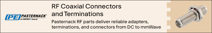 Image of Pasternack RF Coaxial Connectors and Terminations Banner