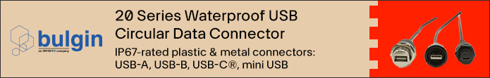 Image of Bulgin Buccaneer® 20 Series Waterproof USB Circular Data Connector Banner