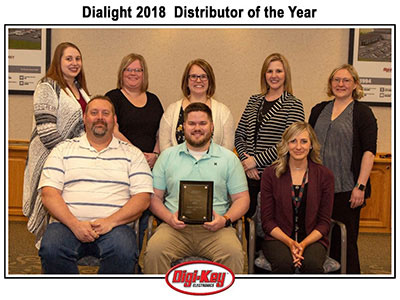 Image of Dialight Honors DigiKey with 2018 Distributor of the Year Award