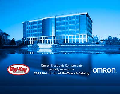 Image of DigiKey Named 2019 Distributor of the Year - E-Catalog by Omron Electronic Components