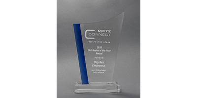 DigiKey Named Distributor of the Year by METZ CONNECT