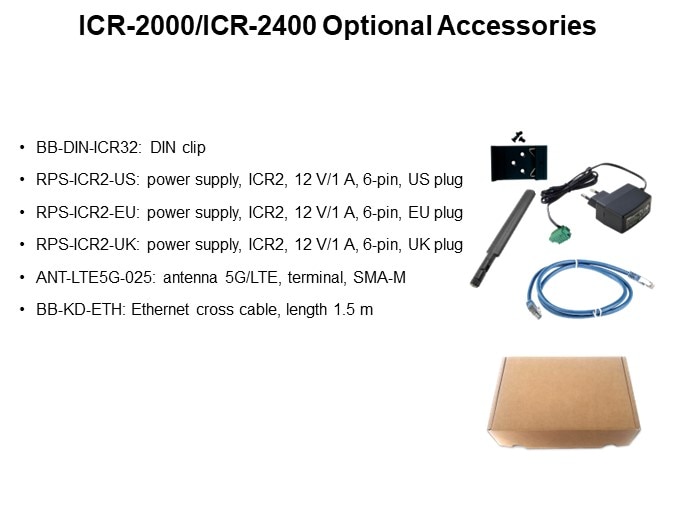 ICR-2000/ICR-2400 Optional Accessories