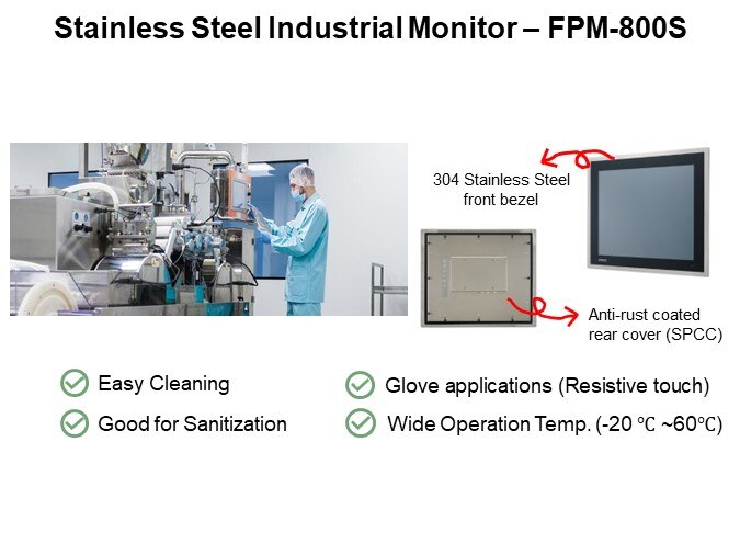 Stainless Steel Industrial Monitor – FPM-800S