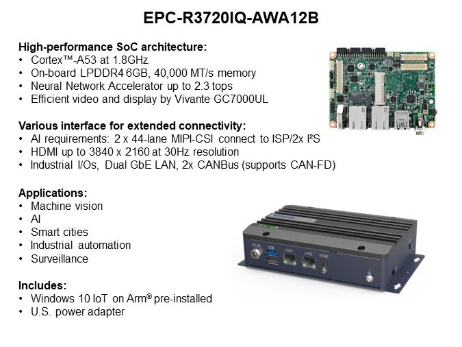 Image of Advantech Windows on Arm® Development Kit - EPCR3720IAWA12B