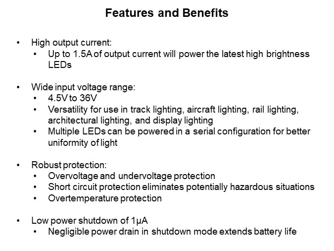 Image of Allegro Microsystems APM80950 and APM80951 LED Driver Modules - Features and Benefits