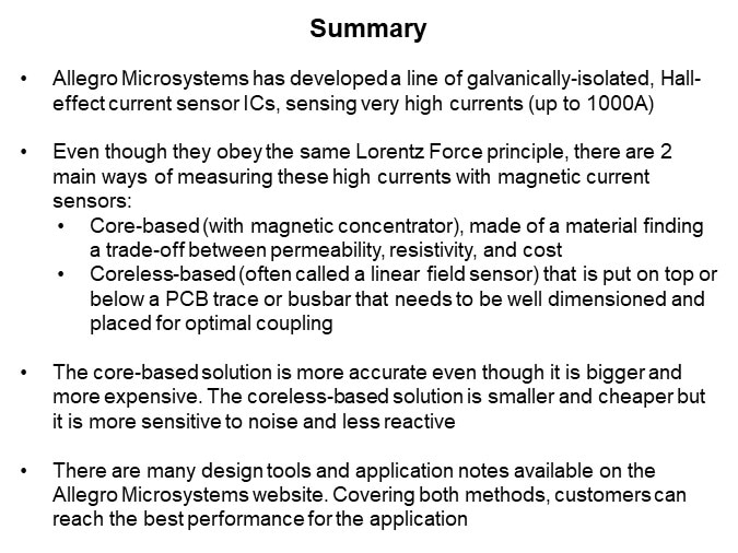 Image of Allegro Microsystems Magnetic High-Current Sensors - Summary