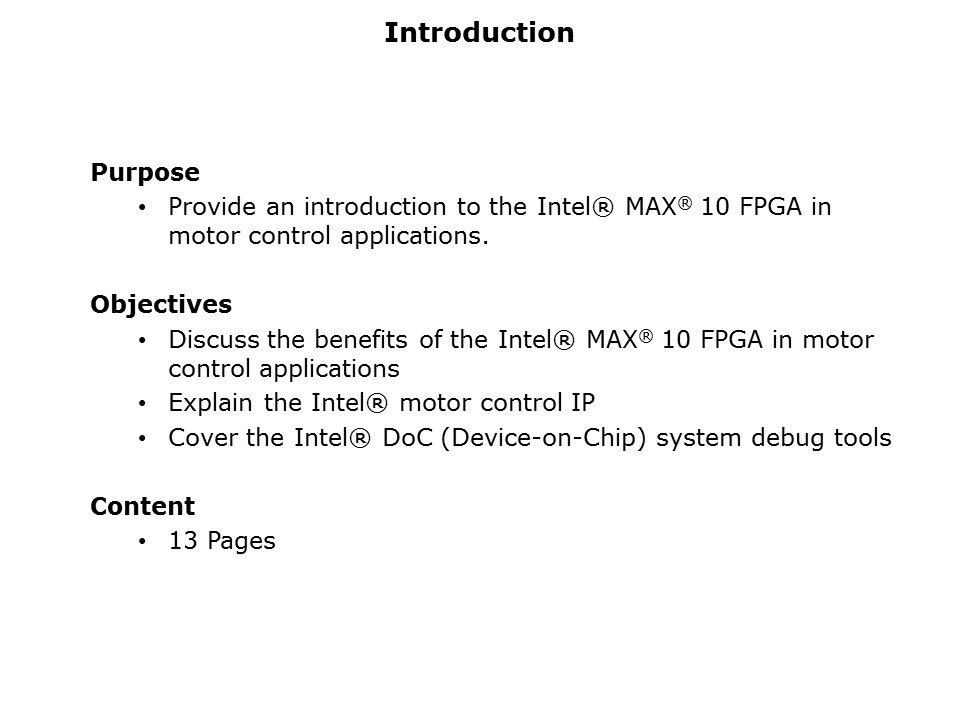Max10 Motor Control Slide 1