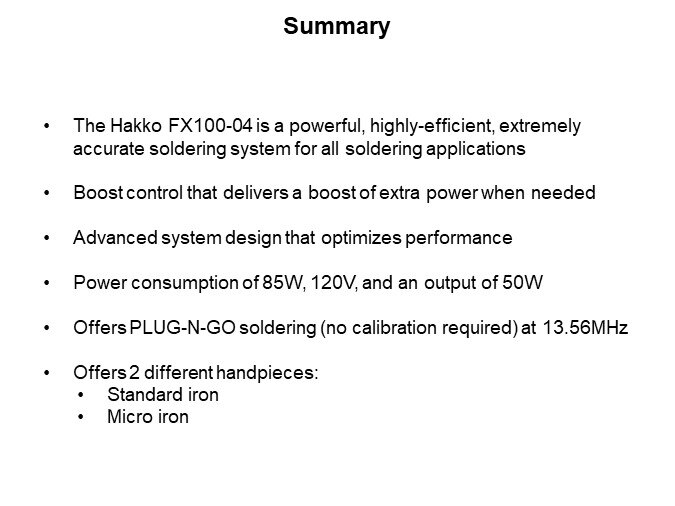 Image of American Hakko FX100-04 RF Induction Heat Soldering Station - Summary