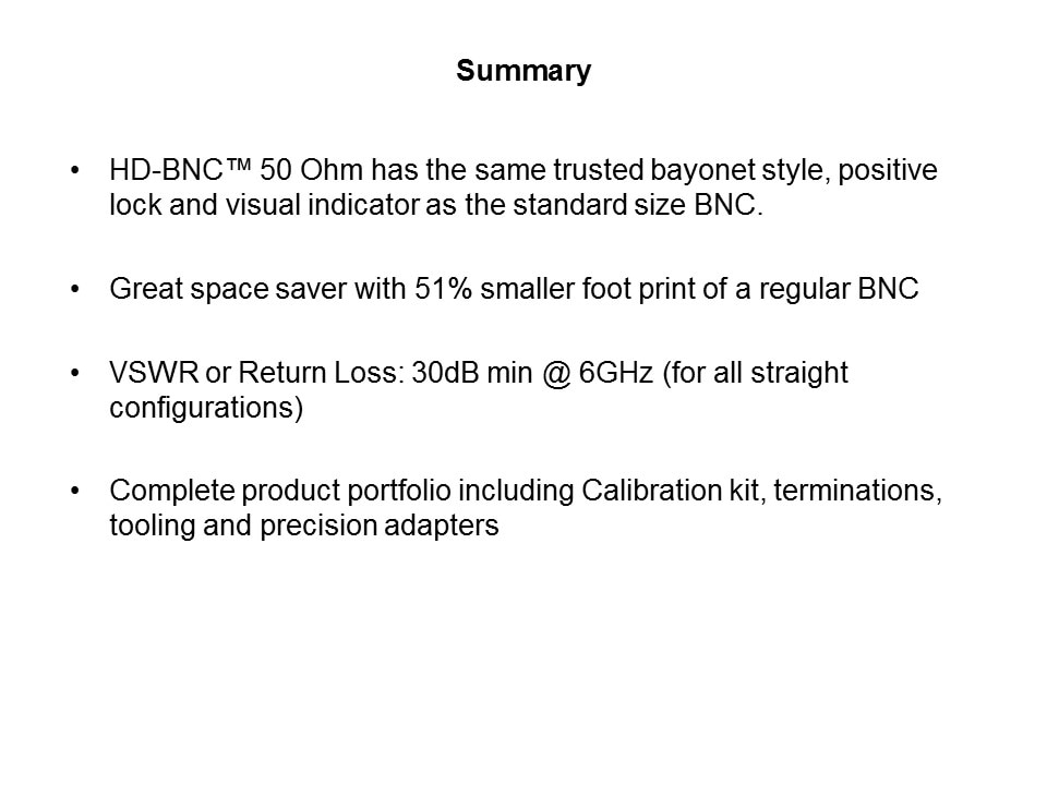 HD-BNC 50 Ohm Slide 15