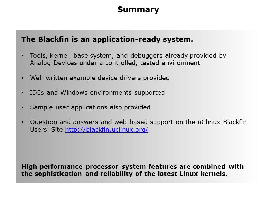 DSP Blackfin STAMP BSP Slide 35