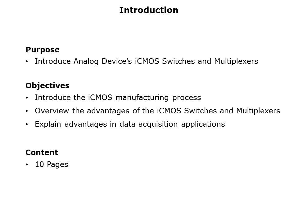 iCMOS Switches and Multiplexers Slide 1