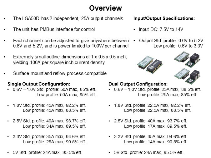 Image of Artesyn Embedded Technologies LGA50D Non-Isolated DC/DC Converter-Slide2