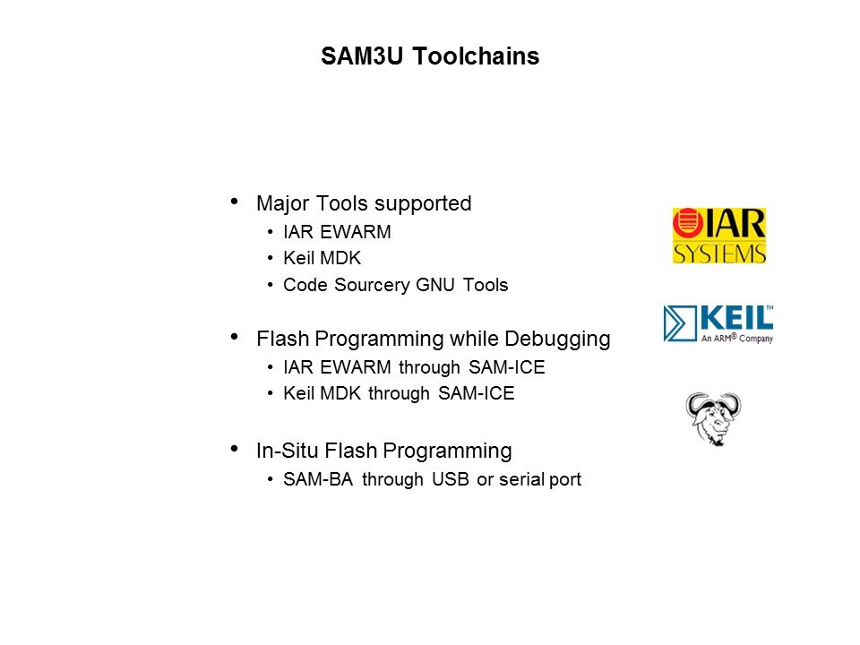 SAM3U Cortex-M3 Based MCU Introduction Slide 20