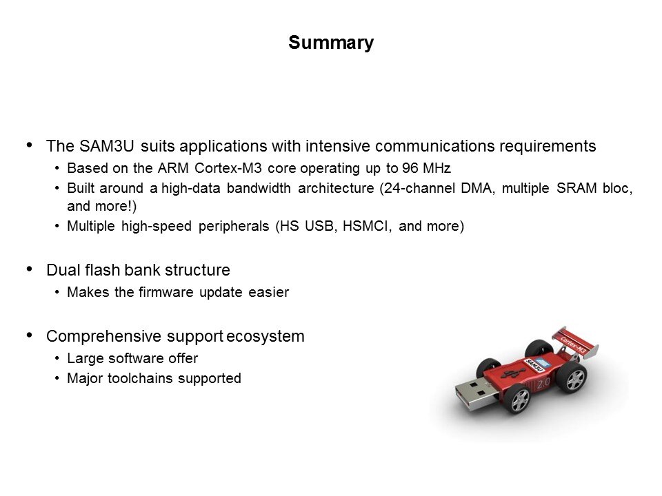 SAM3U Cortex-M3 Based MCU Introduction Slide 22