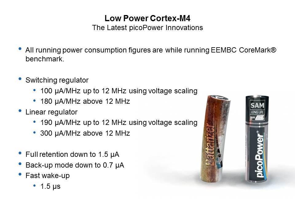 SAM4L Cortex-M4 Low Power Microcontroller Slide 7