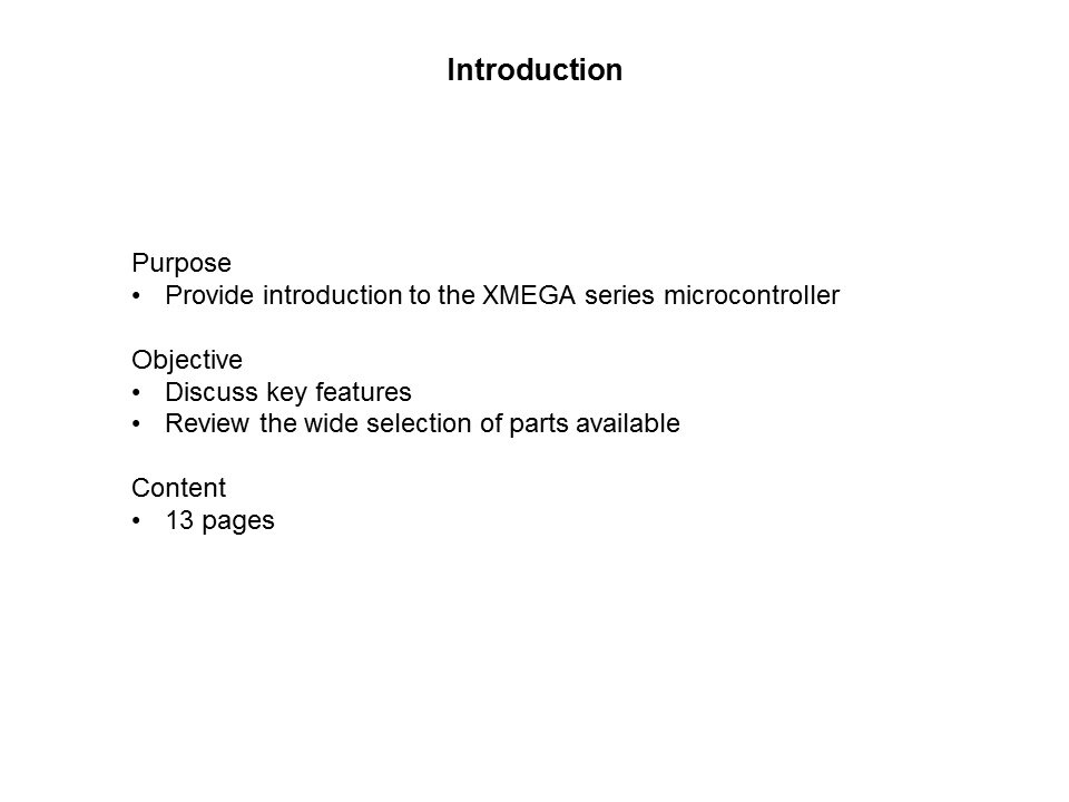 XMEGA Introduction Slide 1