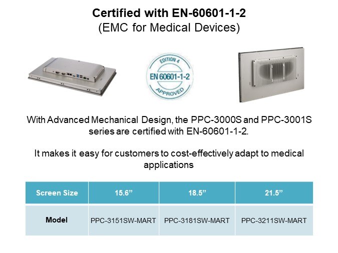 Image of B&B SmartWorx/Advantech PPC-3xxx-MART Panels for HMI and SCADA Solutions - Certified with EN-60601-1-2